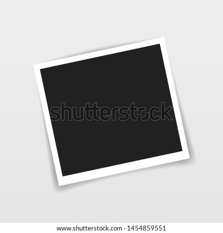 Vector Photo frame mockup design. Photo frame isolated on transparent background. Vector illustration.