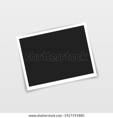 Vector Photo frame mockup design. Photo frame isolated on transparent background. Vector illustration.