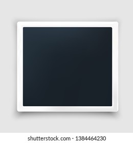 Vector photo frame mockup design.Modern trendy squared size. Isolated with shadow