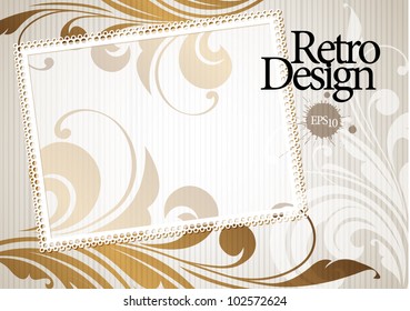 vector photo frame on an abstract background