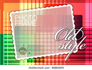 vector photo frame on an abstract background