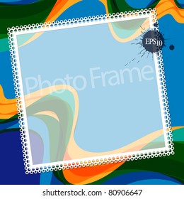 vector photo frame on an abstract background