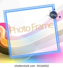 vector photo frame on an abstract background