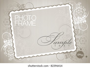 vector photo frame on an abstract background