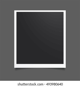 Vector photo frame.Set of realistic paper photograph.Template photo design.