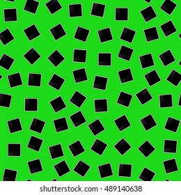 Vector Photo Frame Seamless Pattern on Green.Photo Album Background.