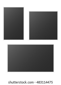 Vector photo frame set