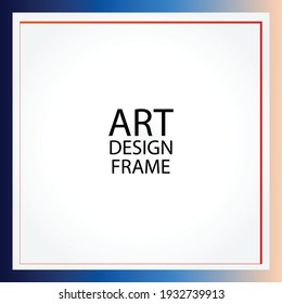 Vector photo frame template illustration background