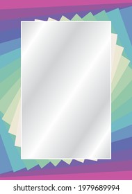 Plantilla de marco fotográfico vectorial (viñeta).