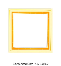 Vector photo frame in yellow-orange tones