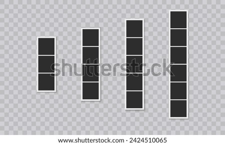 Vector photo Frames: Realistic Photo Templates with Shadows. Vintage Card Set for Stock Use. Vector Illustratios on transparent background.Png 	