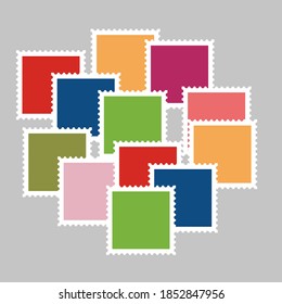 Vector photo frames template background