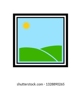 vector photo gallery illustration - camera picture sign - photography album symbol