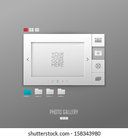 Vector photo gallery template design