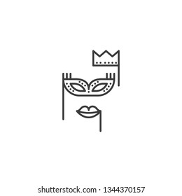 Vector photo props line icon isolated on white background
