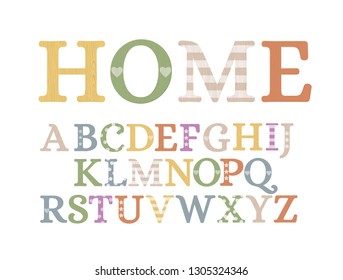 Vector Photo Realistic Handmade Plywood Letters Isolated On White