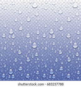 Vector Photo Realistic Image Of Raindrops Or Vapor Trough Window Glass art