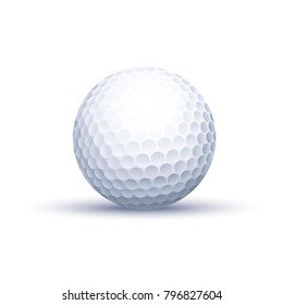 Vector Photo Realistic Isolated Classic Golf Ball