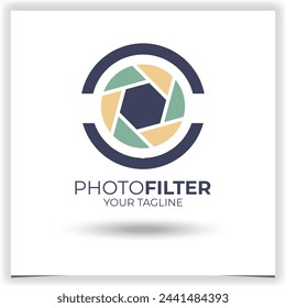 Vector photo target logo design template