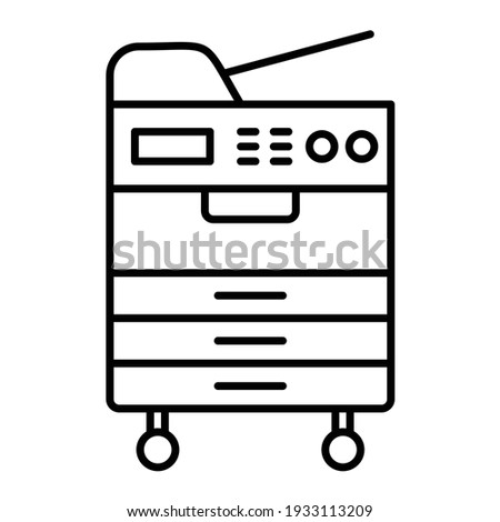 Vector Photocopier Outline Icon Design
