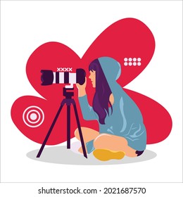  Vector photographer character for education, motion graphic, presentation, and etc.