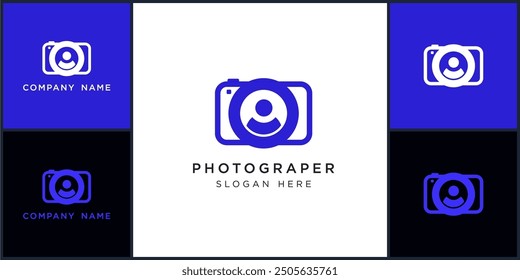 Vector of photographer logo dan icon design template, can be used in various media easily, editable