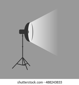 vector photographer studio lighting equipment icon 