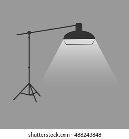 vector photographer studio lighting equipment icon 