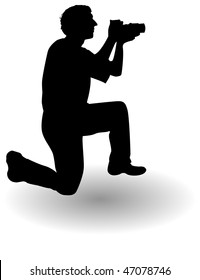 the vector Photographer's silhouette