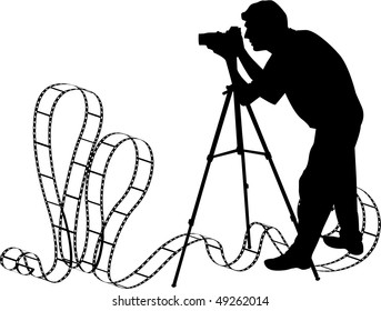 the vector Photographer's silhouette