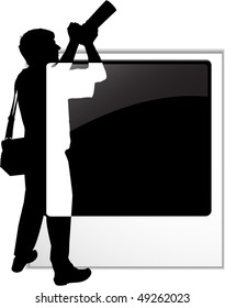 the vector Photographer's silhouette