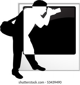 the vector Photographer's silhouette