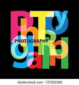 Vector photography. Broken text
