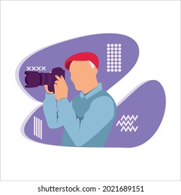 Vector photography character for education, motion graphic, presentation. and etc.