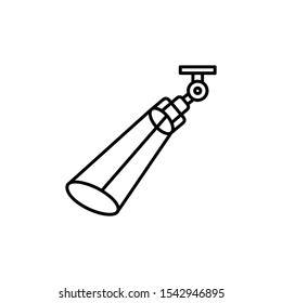 vector photography icon. spotlight light with isolated white background. color can be changed. line style