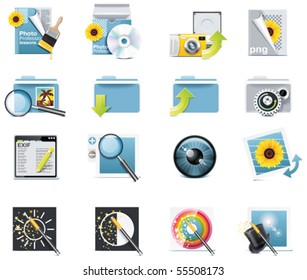 Vector photography icons. Part 7