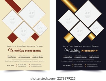 vector photography studio flyer template or Corporate Creative Flyer poster pamphlet brochure cover design layout background
