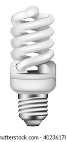 Vector photo-realistic energy saving bulb