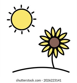 Vector Photosynthesis Filled Outline Icon Design
