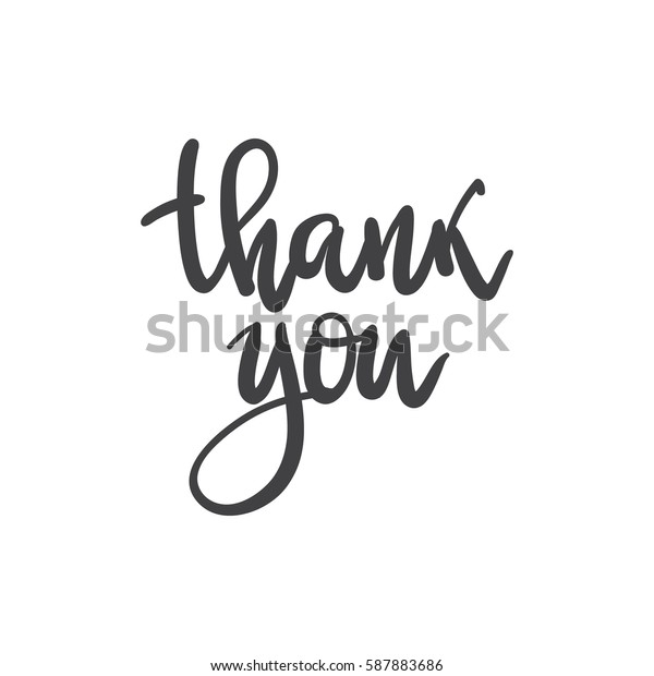 Vector Phrase Thank You Handwritten Inscription Stock Vector (Royalty ...