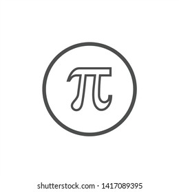 vector pi symbol - Vector. Pi greek letter icon, Pi symbol isolated vector illustration. - Vector
