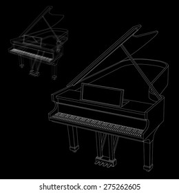 Vector piano black