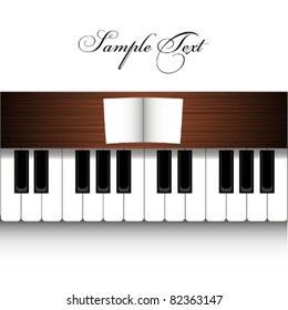 vector piano design on a wite background