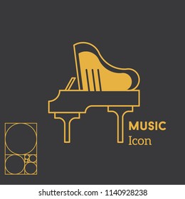 vector piano icon