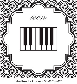 Vector piano icon on a geometric background of eps