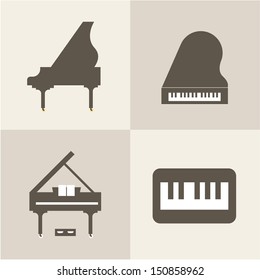 Vector piano icons