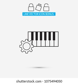 Vector Piano Keyboard Icon