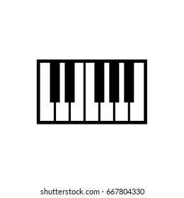 Vector Piano Keyboard icon. Keys illustration.