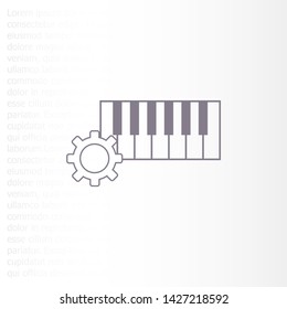 Vector Piano Keyboard Icon . Lorem Ipsum Illustration design