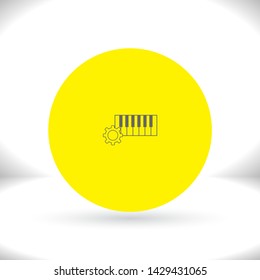 Vector Piano Keyboard Icon . Lorem Ipsum Illustration design